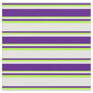 Witte, indigokleurige en lichte groene lijnpatrone stof