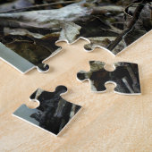 Witte Indische Pijp Ghost Flower Wildbloemen Legpuzzel (Zijkant)