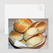 Witte inwendige rollen in een foto van het mandje briefkaart (Voorkant / Achterkant)