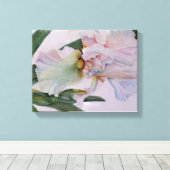 WITTE IRIS-STROOM GEWRAPPEERD CANVAS AFDRUK (Insitu (Houten vloer))