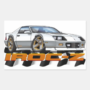 Witte IROC Z Rechthoekige Sticker