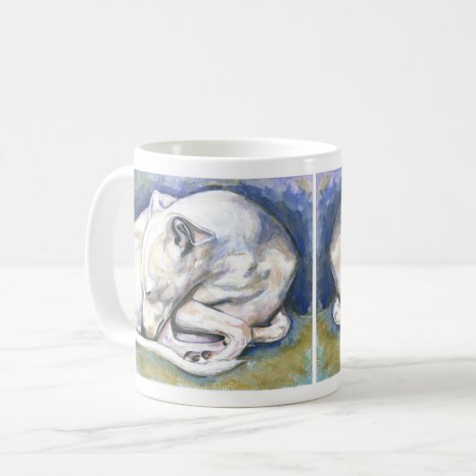 Witte Italiaans Greyhound Mok (Voorkant links)