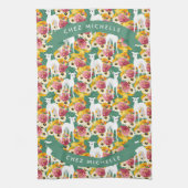 Witte Italiaanse greyhounds of whippets Theedoek (Verticaal)