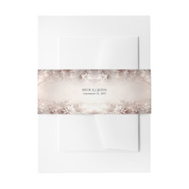 Witte Ivoor Bloemen Uitnodiging Buik Band Uitnodigingen Wikkel