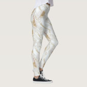 Witte-ivoor-zijde-uithoekige miniparels leggings (Rechts)