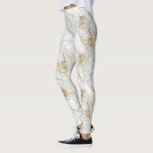 Witte-ivoor-zijde-uithoekige miniparels leggings (Links)