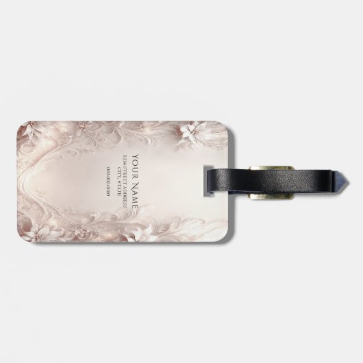 Witte ivoren Bagagelabel (Achterkant horizontaal)