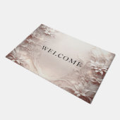 Witte Ivoren Bloemen Deurmat (Schuin)