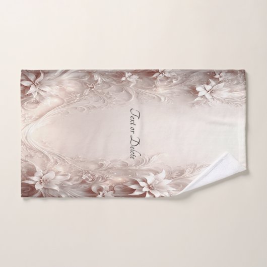 Witte ivoren bloemenhanddoek set bad handdoek (Handdoek)