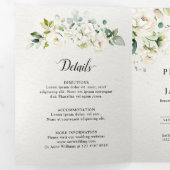 Witte Ivoren Crème Rozen Bloemige Botanische Bruil Drieluik Programma (Binnenzijde eerst)