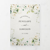 Witte Ivoren Crème Rozen Bloemige Botanische Bruil Drieluik Programma (Cover)