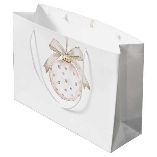 Witte ivoren Ornamenten kerst Groot Cadeauzakje (Achterkant Gekanteld)