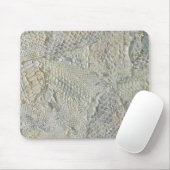 Witte Ivoren Snakeskin Mousepad Muismat (Met muis)