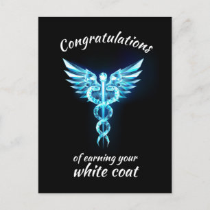 Witte Jas Ceremonie Crystal Medical Feestdagenkaart