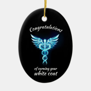 Witte Jas Ceremonie Crystal Medical Keramisch Ornament