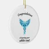 Witte Jas Ceremonie Crystal Medical Keramisch Ornament (Rechts)