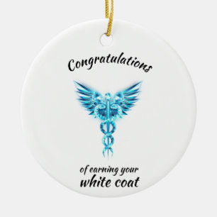 Witte Jas Ceremonie Crystal Medical Keramisch Ornament