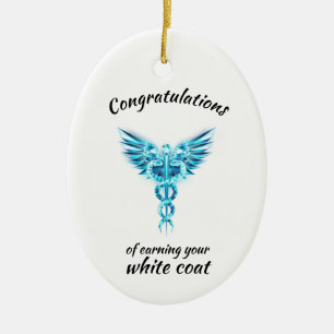 Witte Jas Ceremonie Crystal Medical Keramisch Ornament