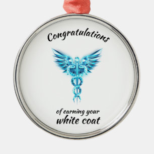 Witte Jas Ceremonie Crystal Medical Metalen Ornament
