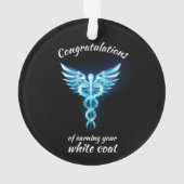 Witte Jas Ceremonie Crystal Medical Ornament (achterkant)