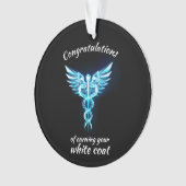 Witte Jas Ceremonie Crystal Medical Ornament (voorkant)