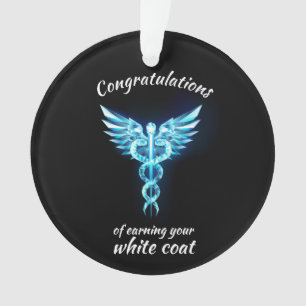 Witte Jas Ceremonie Crystal Medical Ornament