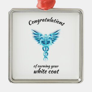 Witte Jas Ceremonie Kristal Medisch Metalen Ornament