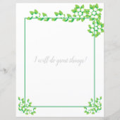 Witte Jasmijn Bloemen Gevoerde Schrijfpapier (Achterkant)