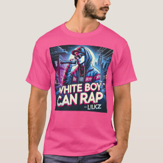 Witte jongen kan KZ grappig rappen T-shirt