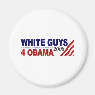Witte jongens 4 Obama Magneet
