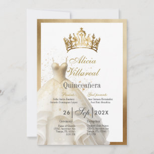 Witte jurk quinceañera kaart