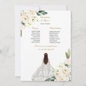 Witte jurk quinceañera uitnodiging (Achterkant)