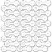 Witte juwelen Label Barbell Sticker Set (Voorkant)