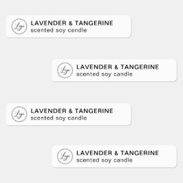 Witte kaars, tamper-bestendig zegel Uw Logo labels