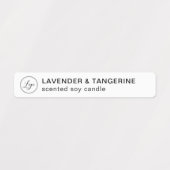 Witte kaars, tamper-bestendig zegel Uw Logo labels (Design 1)