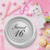 Witte kaars was zegel druppel Sweet 16 bruiloft Papieren Bordje (Feest)