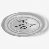 Witte kaars was zegel druppel Sweet 16 bruiloft Papieren Bordje (Gekanteld)