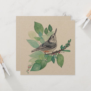 Witte Kaart van Nuthatch Bird
