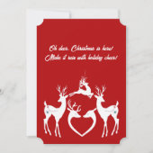 Witte Kaart voor kerstrenrendieren (Voorkant)