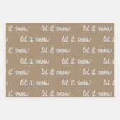 Witte kalligrafie Aangepaste kerstGezegden Kraft Inpakpapier Vel (Voorkant 3)