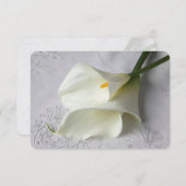 Witte kammeling op linnen save the date (Voorkant / Achterkant)