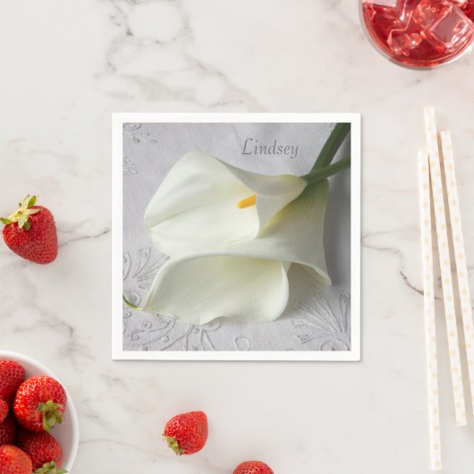 Witte kammeling op linnen servet (Insitu)