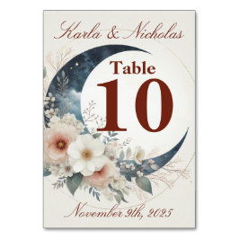 Witte & kaneel Moonflower bruiloft Kaart