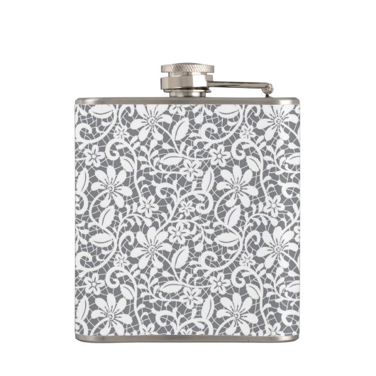 Witte kant 1 heupfles (Achterkant)