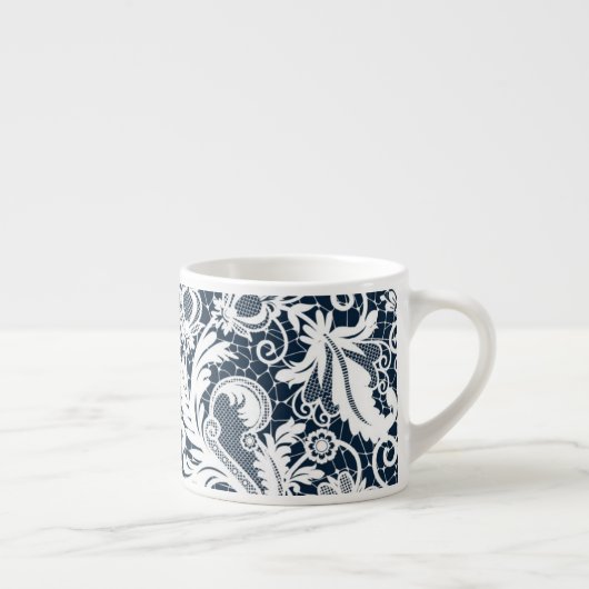 Witte kant 2 espresso kop (Rechts)