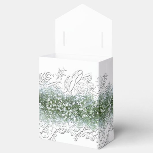 Witte Kant & Baby's Adem Trouwdag Bedankdoosjes (Geopend)