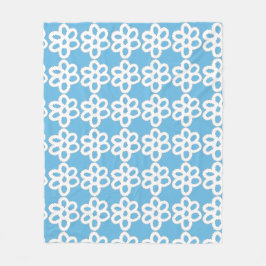 Witte kant Bloemen Patroon Sherpa Deken