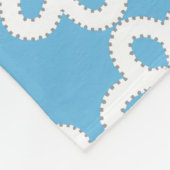 Witte kant Bloemen Patroon Sherpa Deken (Hoek)