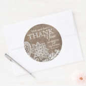 Witte Kant Burlap Modern Gothic Dank je Label (Envelop)