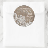 Witte Kant Burlap Modern Gothic Dank je Label (Tas)